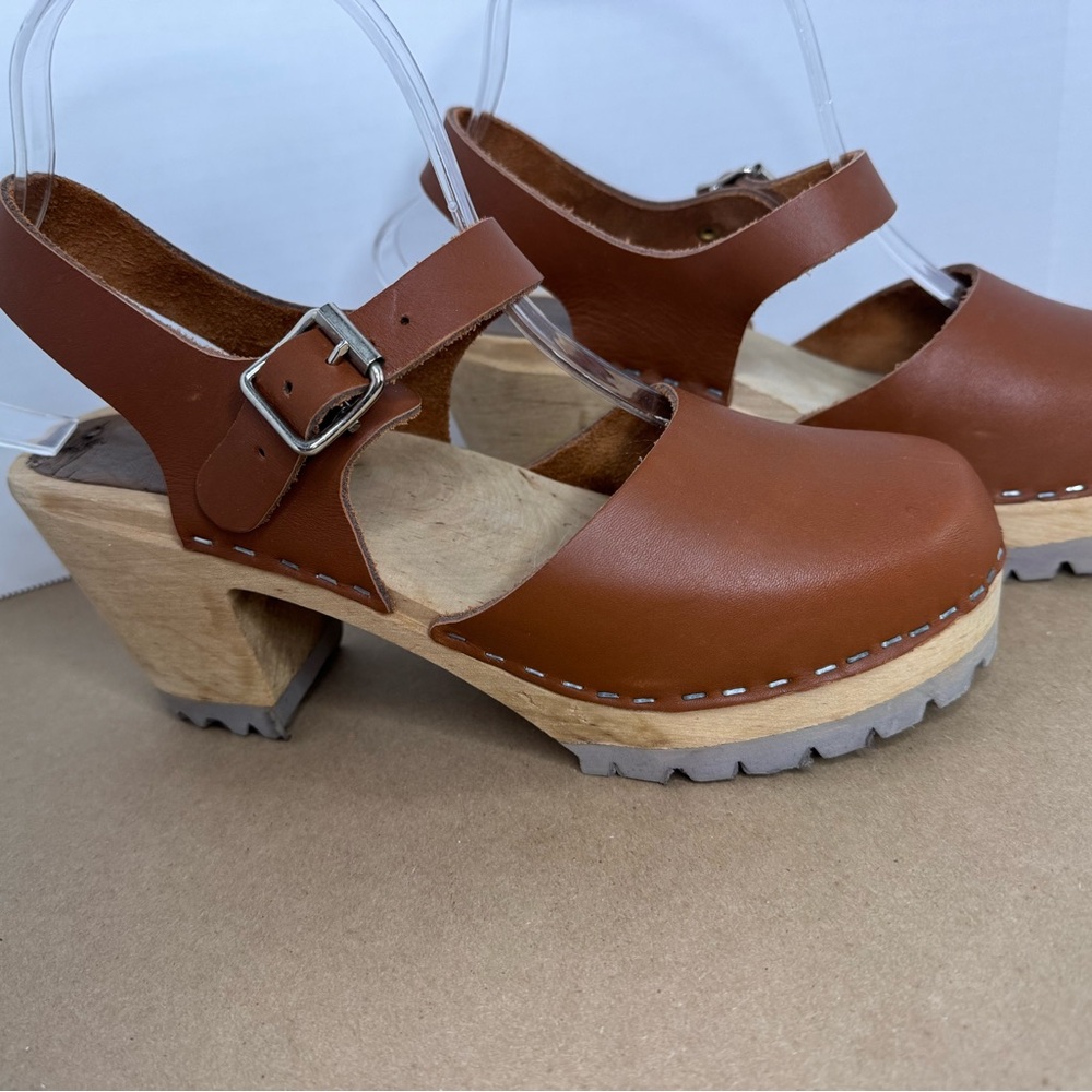 MIA Tan Leather Women's Mules